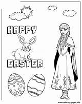 Easter Coloring Frozen Bunny Anna Colouring Pages Disneys Printable sketch template