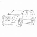 Cadillac Coloring Pages Escalade Draw Drawingforall Print sketch template