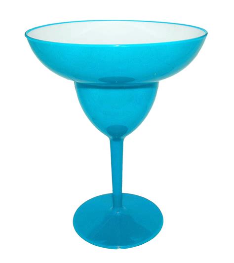 Plastic Giant Margarita Glass 6 5 X 8 5 Inches Blue