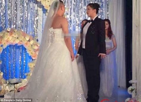 Photos Chinese Man Forced To Wear Wedding Dress As Bride