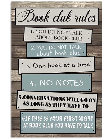 book club rules