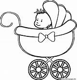 Coloring Stroller Baby Pages Printable sketch template