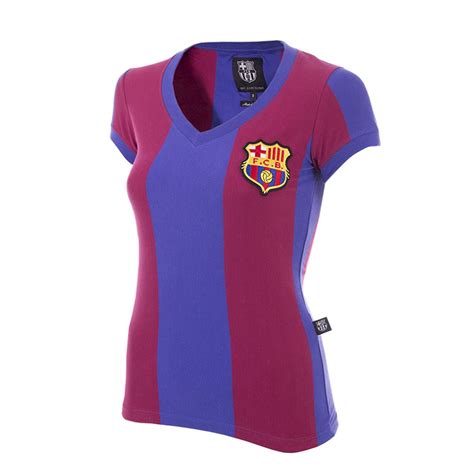 fc barcelona   dames retro voetbalshirt