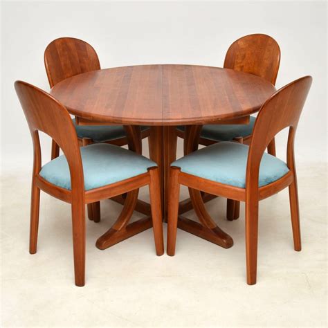 danish teak dining table chairs  niels koefoed interior