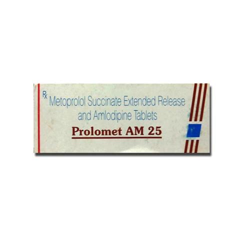 Prolomet Am 25 Mg Tablet 10 Tab Price Overview