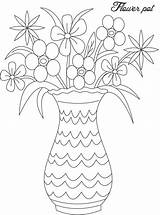 Coloring Vase Flower Chinese sketch template