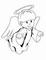 Angel Coloring Printable Pages Boy Kids Color Angels Para Colouring Baby Dibujos Coloriage sketch template