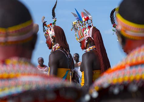 moran warriors passing thru women in samburu tribe kenya
