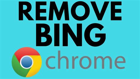 fix google chrome search engine changing  bing remove bing search benisnous
