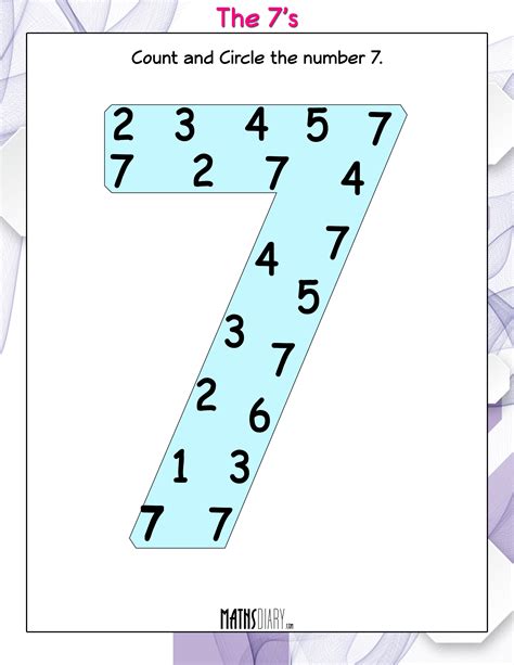 count  circle  numbers math worksheets mathsdiarycom