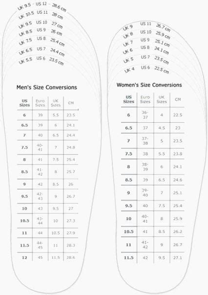 printable shoe size chart width unique  mesmerizing printable shoe