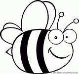 Bee Printable Template Coloring Bumble Popular sketch template