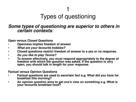 types  questioning powerpoint