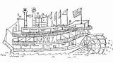 Steamboat Orleans Steamboats sketch template