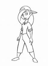 Kim Possible Coloring Pages Wearing Kardashian Print Hat Getcolorings Search Choose Board sketch template