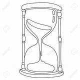 Drawing Clock Hourglass Sand Outline Background Getdrawings sketch template