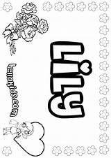 Lily Coloring Pages Name Printable Color Print Names Grease Say Drawing Colouring Getcolorings Tiger Girls Girl Letter Hellokids Ide Getdrawings sketch template