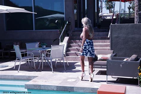 large breasted housewife sandra otterson flashing outdoors in skirt cougar porn pics