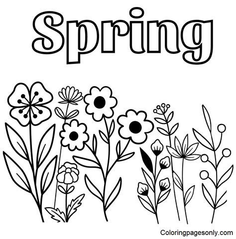 printable coloring pages  spring flowers coloring p vrogueco