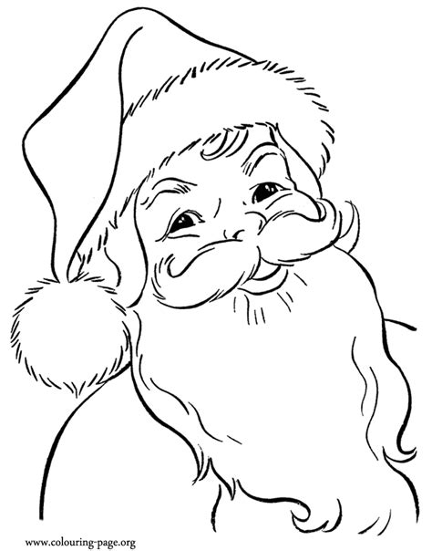 christmas happy santa claus coloring page