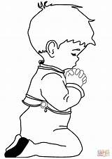 Praying Coloring Boy Orando Little Drawing Pages Person Para Printable Niño Niños Girl Imagen Kids Homeless Colorear Imágenes Imprimir Dibujo sketch template
