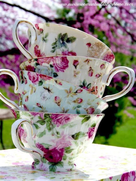 wise woman builds  home  favorite teacups
