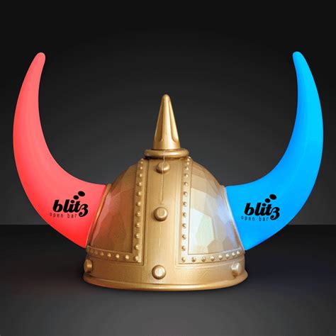 custom viking helmet  blinking horns light   red  blue le