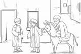 Coloring Pages Him Samaritan Took Donkey Put Man His Good Brought Inn Care Own Visit Lesson sketch template