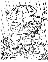 Rainy Sheets Raining Elmo Regen Muppets Kolorowanki Deszcz Dla Ausmalbilder Enjoying Rainfall Ausmalbild Malvorlagen sketch template