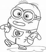 Minion Coloring Purple Pages Getcolorings Bob Funny Minions Printable sketch template