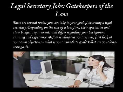 Legal Secretary Jobs Gatekeepers Of The Law By Jamesmartinny Issuu