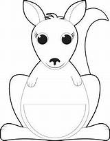 Kangaroo Joey Coloring Clipart Baby Craft Printable Clip Pouch Animals Template Teachers Kindergarten Pages Centers Zoo Australian Teaching Templates Learning sketch template