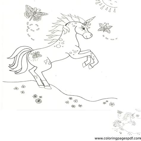 coloring page   rearing unicorn