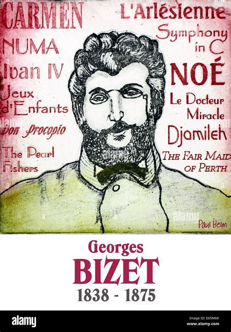 georges bizet french composer   stock photo alamy