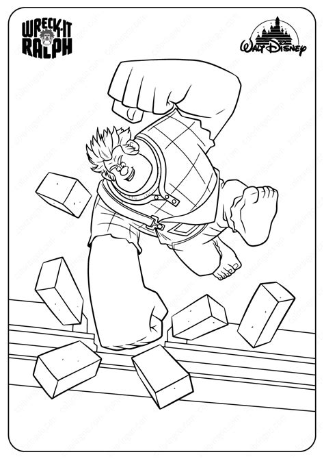 printable disney wreck  ralph coloring pages