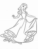 Blancanieves Biancaneve Princesses Coloring4free Dibujo Snowwhite Cartoon Everfreecoloring Balla Cinderella Dancing Mau sketch template