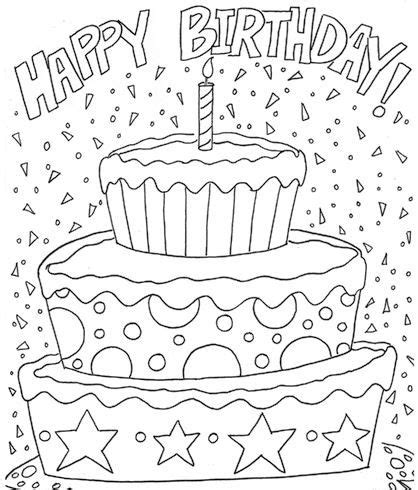 happy birthday coloring pages coloring birthday cards happy birthday