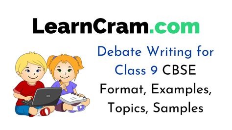 debate writing  class  cbse format examples topics samples