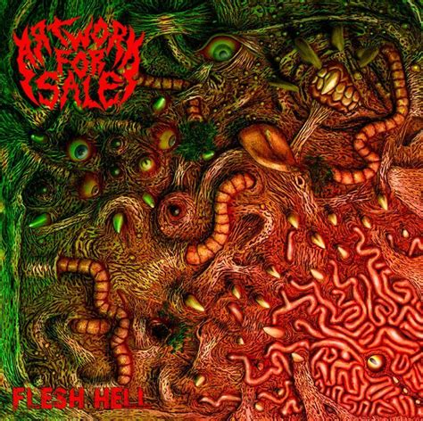 Death Metal Cover Art Flesh Hell Metal Album Design
