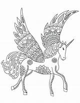 Unicorn Coloring Pages Printable Adult Getcolorings Adults Print sketch template