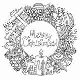 Coloring Merry Wreath Colorare Adultos Disegni Adulti Erwachsene Reef Magique Justcolor Malbuch Noël Couronne Adultes Coloriages Doodl Bells 101coloring Gcssi sketch template