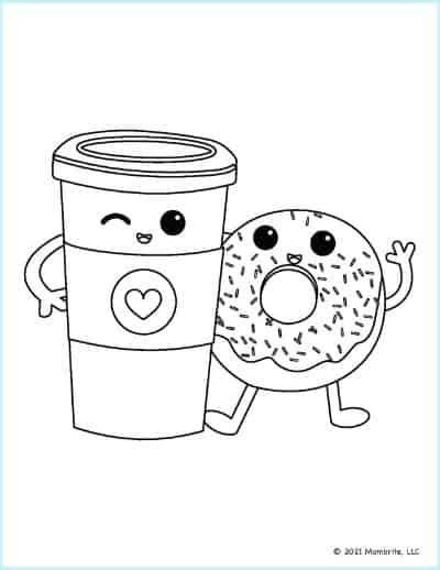 printable donut coloring pages donut coloring page cool