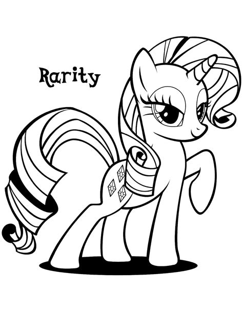 pony colouring pages rarity   pony friendship