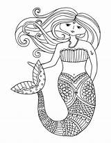Doodles Kpm Coloring Mermaid Etsy Pages Sold Zoom Click sketch template