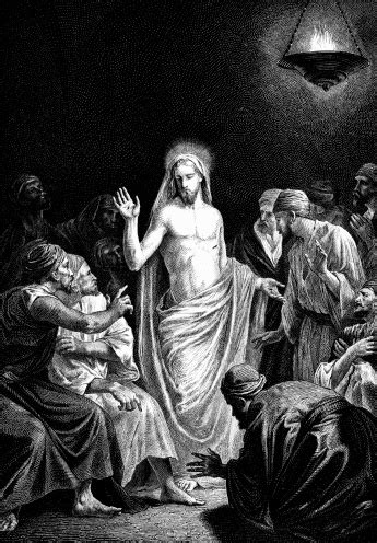 jesus christ appears   disciples  resurrection stock