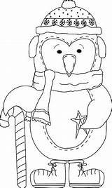 Christmas Coloring Penguin Pages Visit Fringe Beyond Digital sketch template