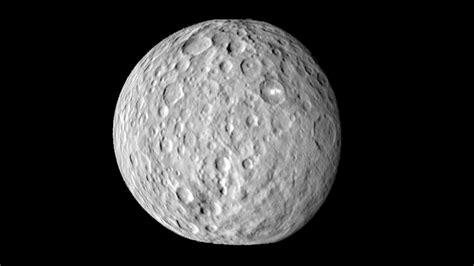 space images cratered surface  ceres  motion