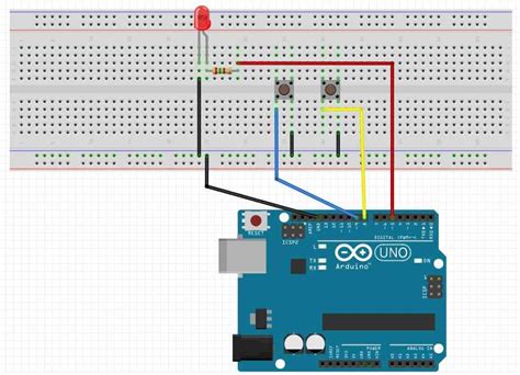 video    arduino push button switches  turn  led onoff