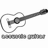 Guitar Coloring Pages Acoustic Printable Ones Colorful Little sketch template