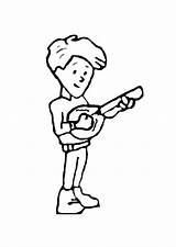 Banjo Coloring Player Gitarre Pages Coloriage Ausmalen Zum Edupics Gemerkt Educol Von Kleurplaat sketch template